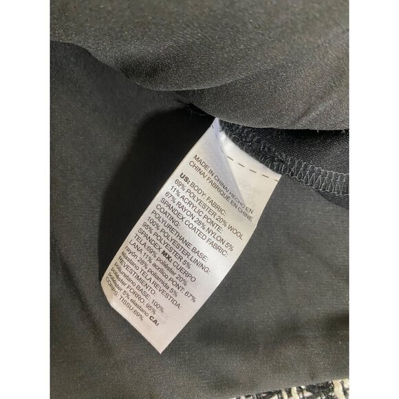 NWT Chico's Women's Tweed And Faux Leather Classic Moto Jacket - 3 (Large) - Picture 12 of 13